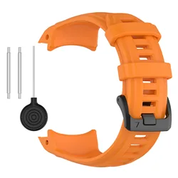 Breathable Sporty Silicone Loop Watch Strap - 45mm (Orange)