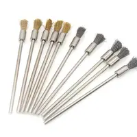 Pen Wire Brush 100mm With 3.0 Round Long Shank,Steel Cleaning End Brushes Rotary Tool Pen Wire Brush Rust Paint Removal ワイヤーブラシ 1
