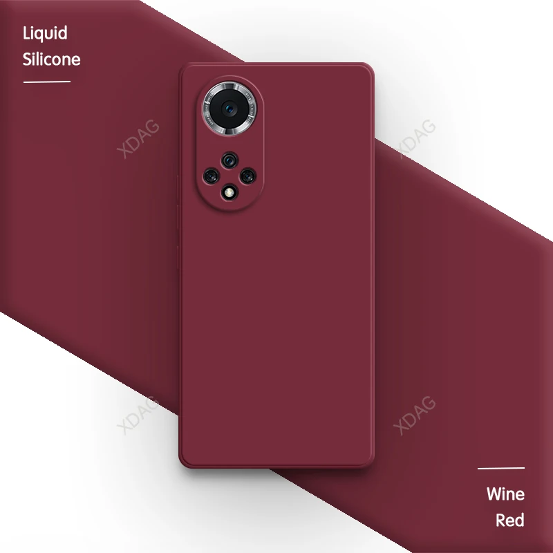 Luxurious Shockproof Liquid Silicone Phone Case - Pure Color Back Cover