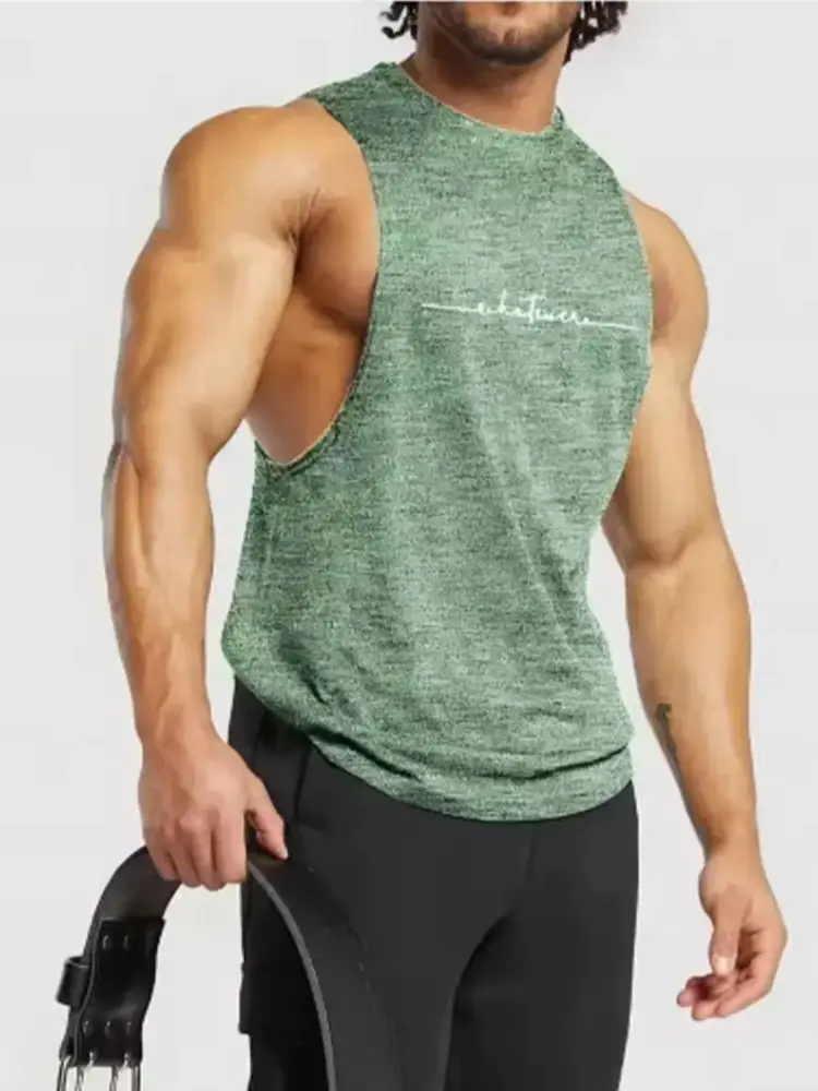 Sommerneues ärmelloses, gemustertes Sport-, Fitness- und Bodybuilding-Oberteil mit Rundhalsausschnitt, europäische und amerikanische Street-Fashion FD51193998 – Detail 6