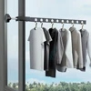 Wall Mounted Space Saver Drying Rack,Outdoor Travel Portable Hanger for Clothes,Aluminum Cloth Racks for Balcony Bathroom Closet 3