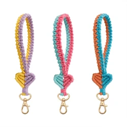 Handmade Knit Heart Shape Wristband Keychain Birthday Presents Girls Keyrings Dropship