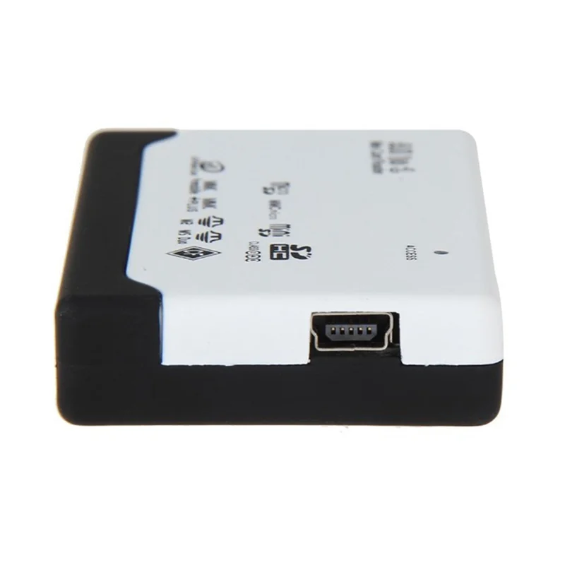 고속 데이터 변속기 올인원 카드 리더, 지지대 TF CF SD 미니 SD MS XD 블랙, USB2.0 메모리 카드 리더