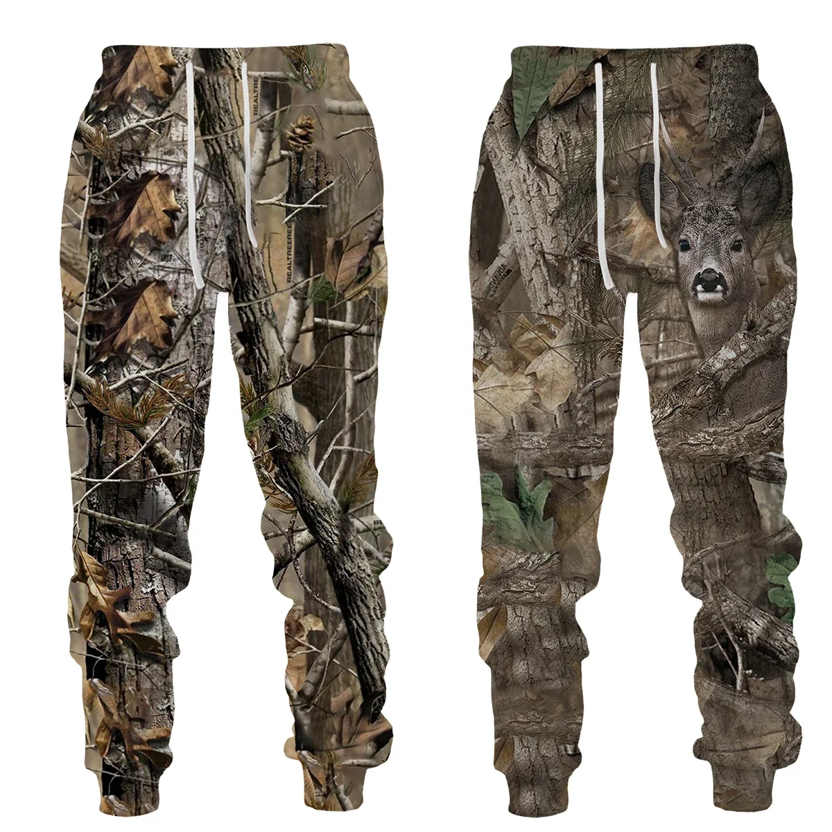 

Men Long Pants Outdoor Camping Camo Casual Wild Animal Hunting Deer Boar 3D Print Sweatpants Fishing Fitness Trousers Sportwear