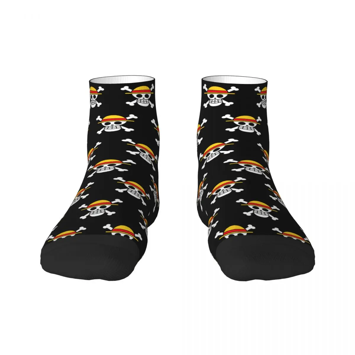 

Один шт. команда Луффи мужские короткие носки унисекс Новинка соломенная шляпа Пиратский Череп Весна Лето Осень Зима Носки