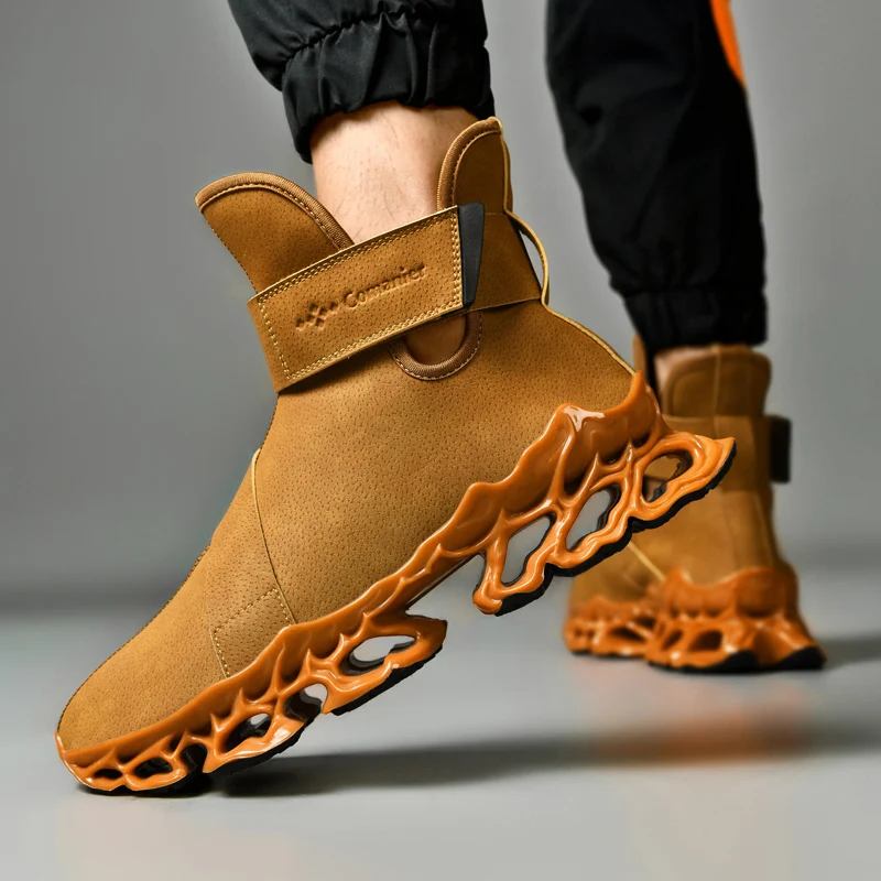 2023 New men boots Winter Slippers Warm Men Shoes Waterproof Non-Slip Plush Sneakers Male tenis shoes Boots Men Sneakers Winter 4
