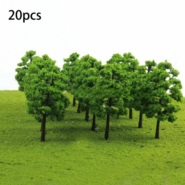 Modell Fenyőfák Zöld Modellfa 20 db Vasúti Elrendezés Tájkép Park Táj Miniatűr Cédrus Fák Barkácsolás - Image 6