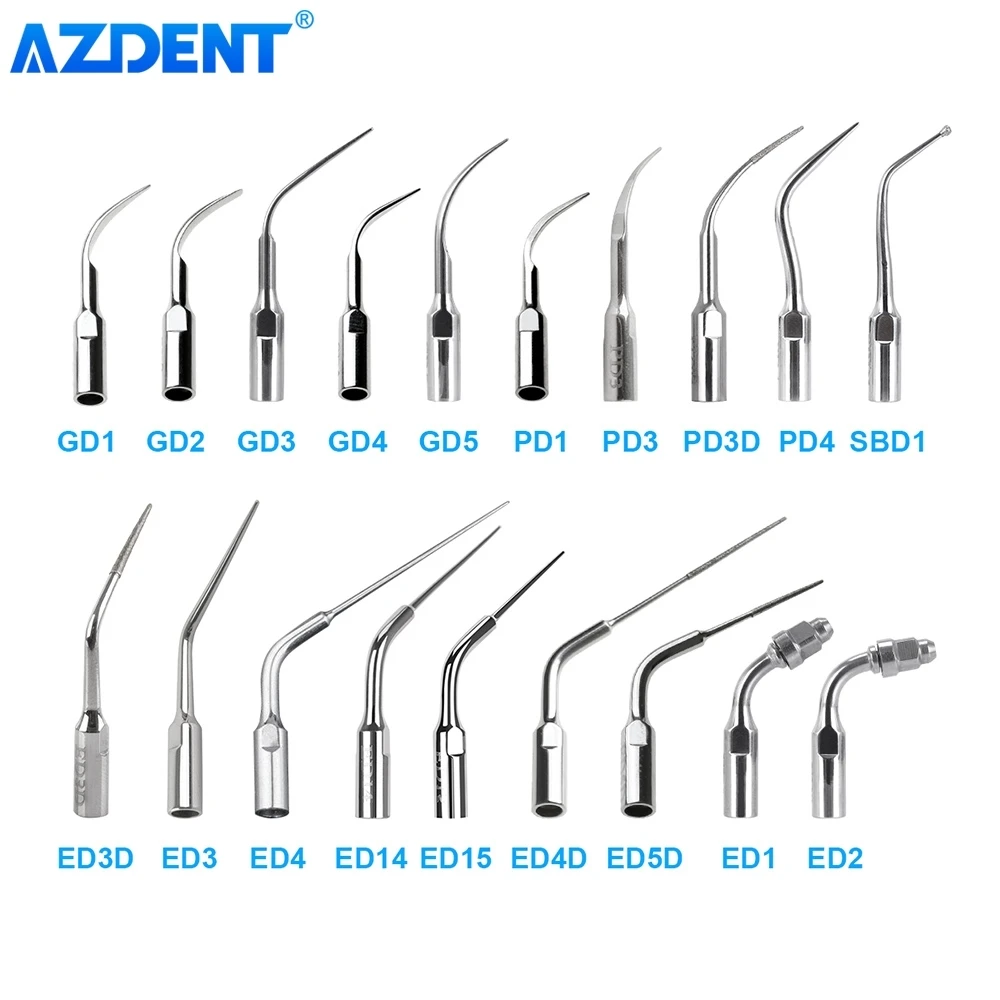 

AZDENT Dental Endo Perio Scaling Tips G P E fit for SATELEC DTE NSK Ultrasonic Scaler Handpiece Scaling Periodontics Endodontics