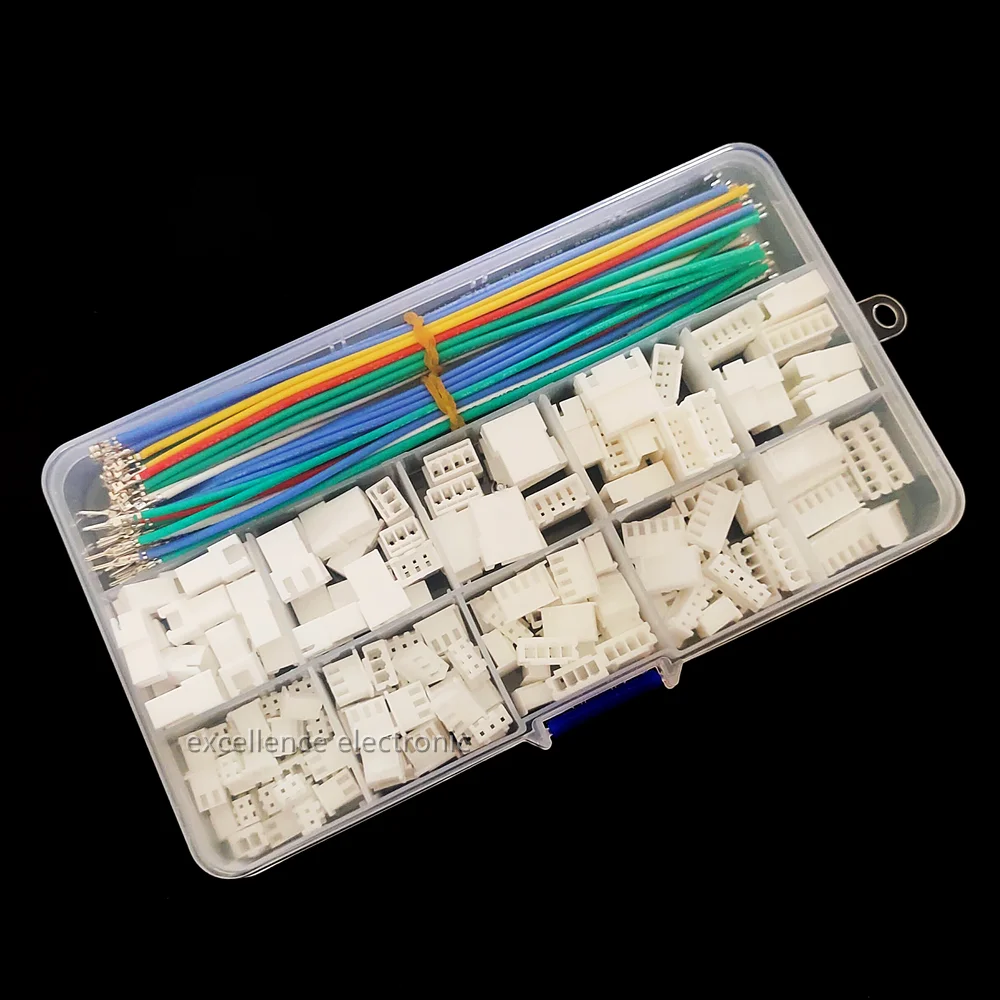 JST XH 2,3,4 Pin connector Kit - 2.54mm - 100 stuks JST XH 2,3,4 Pin connector Kit - 2.54mm - 100 stuks