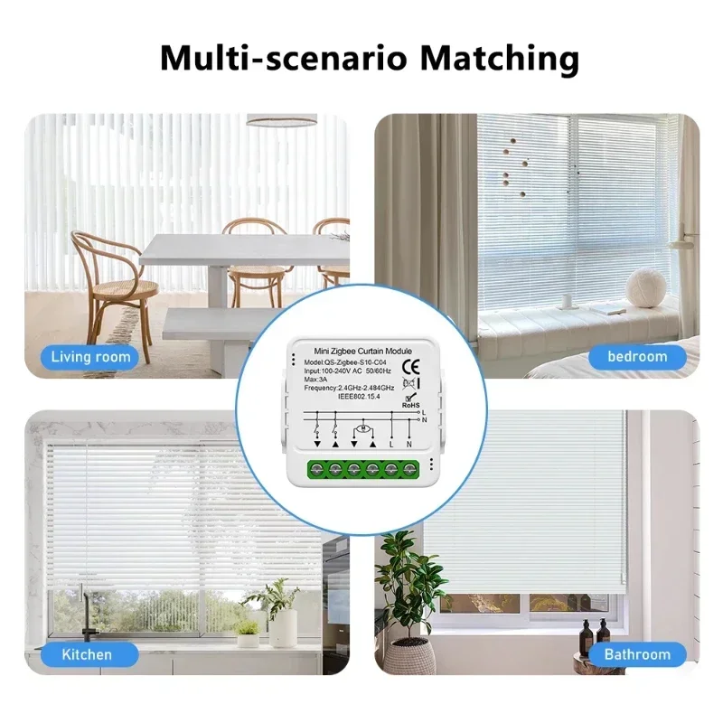 Tuya WiFi/Zigbee Curtain Automation Module Blinds Switch Connected Roller Shutter Electric Motor Work with Alexa Google Home smart blinds switch