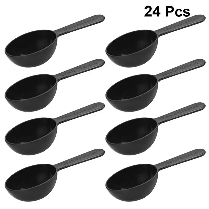 가정용 주방 액세서리용 커피 스푼, 플라스틱 향신료 스푼, 우유 측정 스푼, 24 개, 7g, 0.25oz