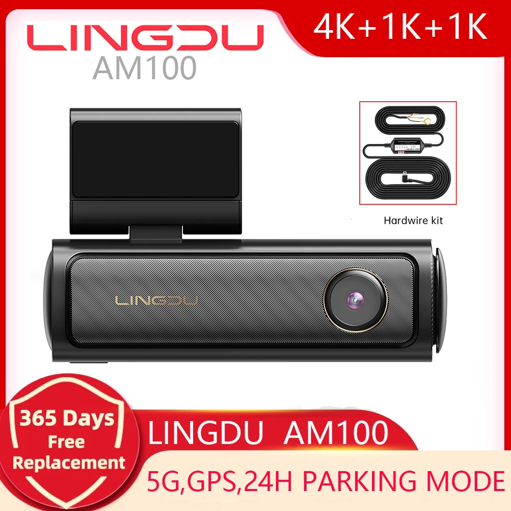 Lingdu Am100 4K Dash Cam Adas Gps Camera Anteriore Cam 150Fov Car Dvr 24H Supporto Parcheggio Posteriore Interno Cam Wifi E Controllo App