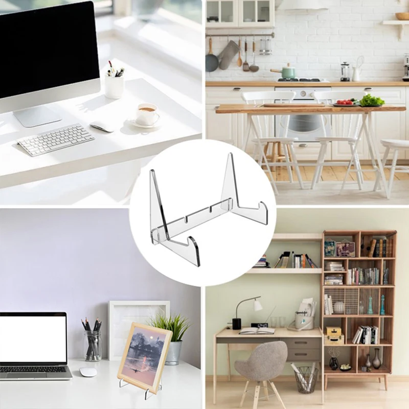 Acrylic Book Stand Clear Book Easel Display Stand Display Shelf Support Displaying Comic Books Artworks CDs