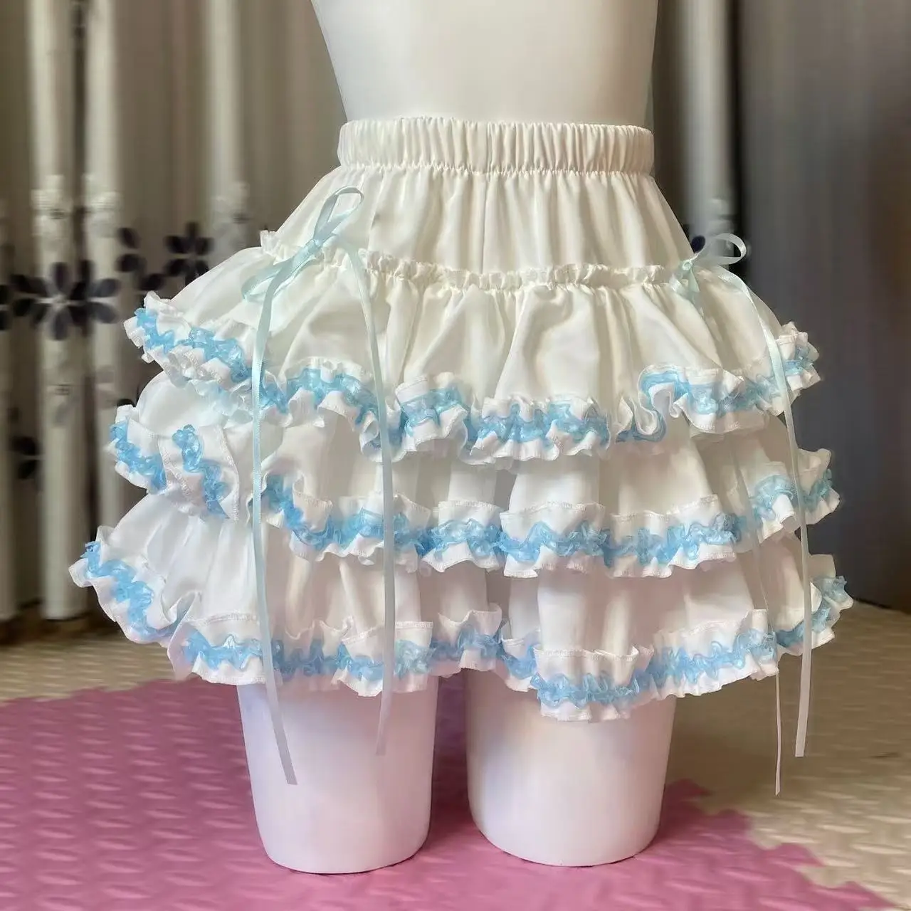 TAVIMART  -  Cute Ruffles Cake Skirt Kawaii Lolita Cosplay Costume 2 Piece Set 2025 Korean Fashion Summer Sweet Women Party Sexy Y2k Crop Top