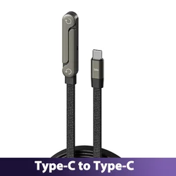 2 - in - 1 USB Fast Charging Cable with Foldable Phone Holder - 1m (TypeC - max 65w)