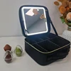 Korean Version Cosmetic Bag, Light Makeup Mirror, Portable Travel, Portable Hand, Large-capacity Skin Care Product Storage Bag 1