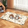 VIKAMA Pet Meal Mat Floor Mats, Diatomite Water-absorbent Easy to Clean Quick-Drying Food Mat, Dogs and Cats Feeding Placemat