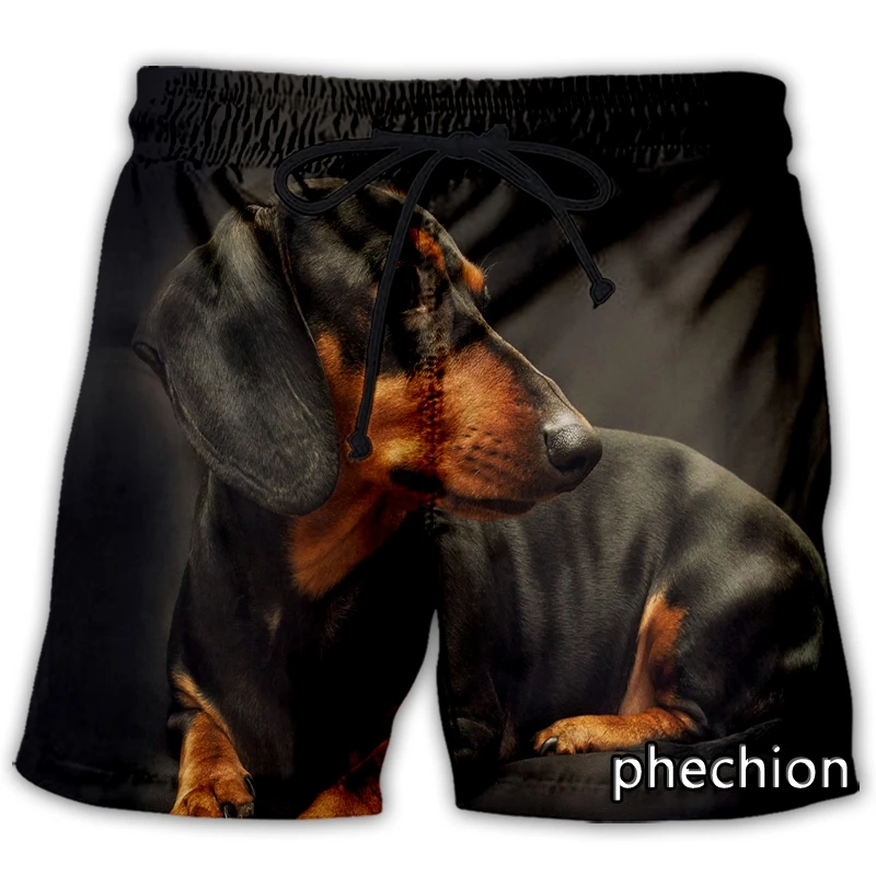 

Новые мужские/женские повседневные шорты phechion с 3D-принтом таксы, модная уличная одежда, мужские свободные спортивные шорты A85