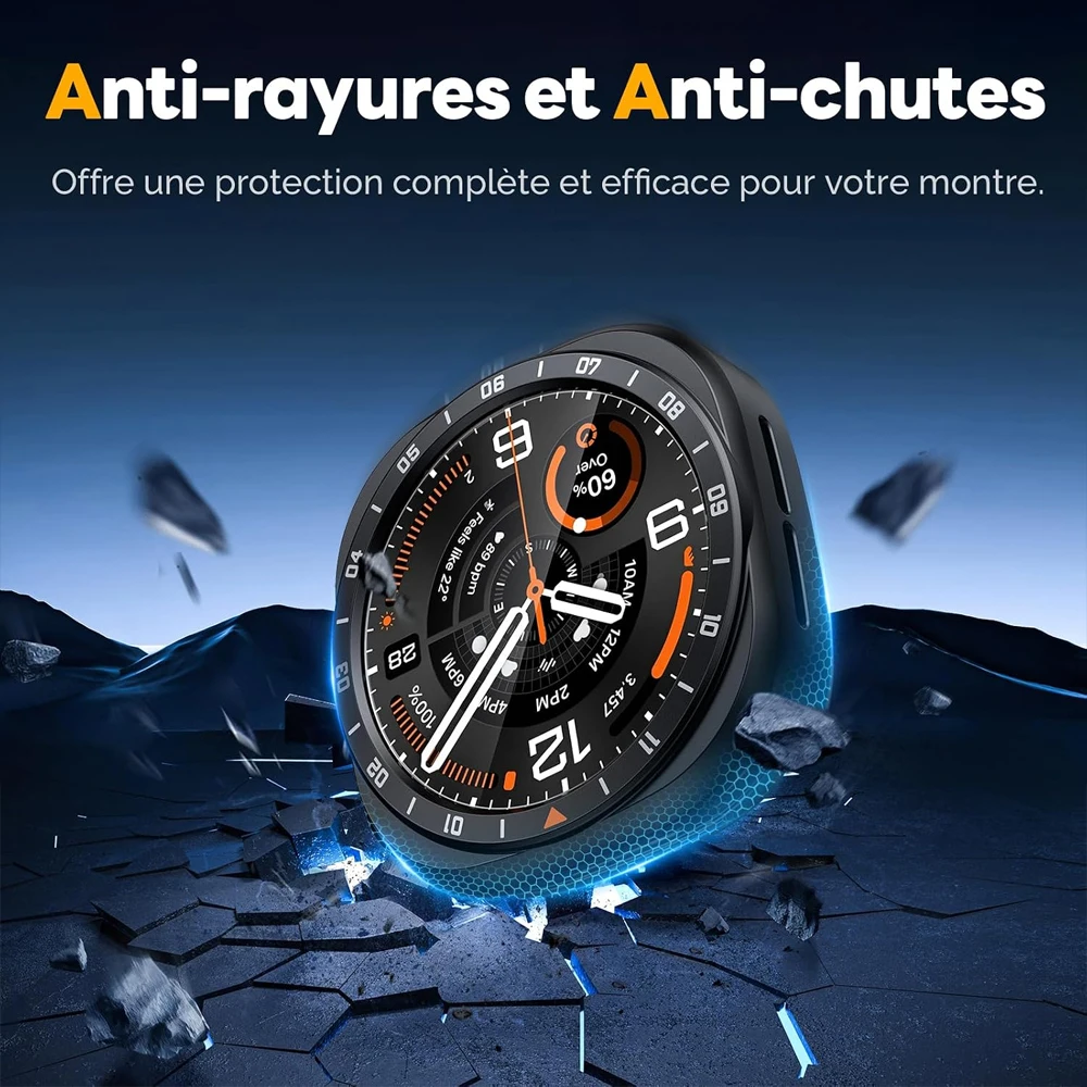 Premium Protective Bumper Shell for Galaxy Watch Ultra - Hard PC Case Cover (47mm)