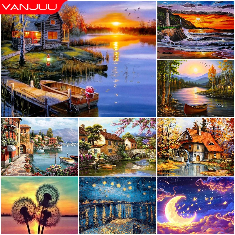 5D Diamond Painting Edinburgh Landschaft - DIY Diamant Bild 30x40cm