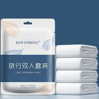 Disposable Bed Sheet Four Sets Travel Portable Disposable Hotel Supplies Dirty Isolation Bed Sheet Duvet Cover Double Set 1