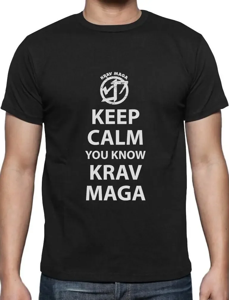 

Keep Calm You Know Krav Maga T-Shirt 100% Cotton O-Neck Summer Short Sleeve Casual Mens T-shirt Size S-3XL