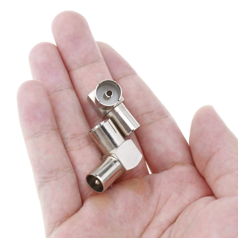 Connettori Coassiali Angolo Retto Keple - Set 2 Pezzi Tipo F 75 Ohm Per TV E Satelliti