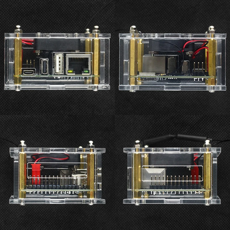 Orange Pi Case Chipset Cooler Orange Pi Zero 3 Acrylic Case Optional Cooling Fan Heatsink Active Passive Cooler Transparent Shell for Orange Pi Zero 3