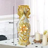 Europe Gold-Plated Ceramic Large Vase Home Decor Creative Design Porcelain Decorative Flower Vase For Wedding Decoration 6