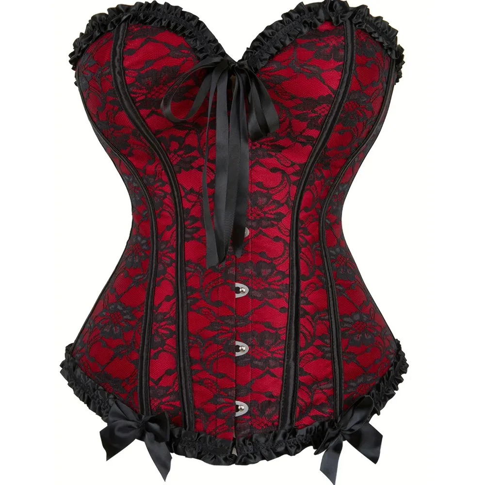 

Women Sexy Gothic Corsets and Bustiers Top Overbust Corset Slimming Belt Waist Trainer Modeling Strap Waist Cincher Plus Size