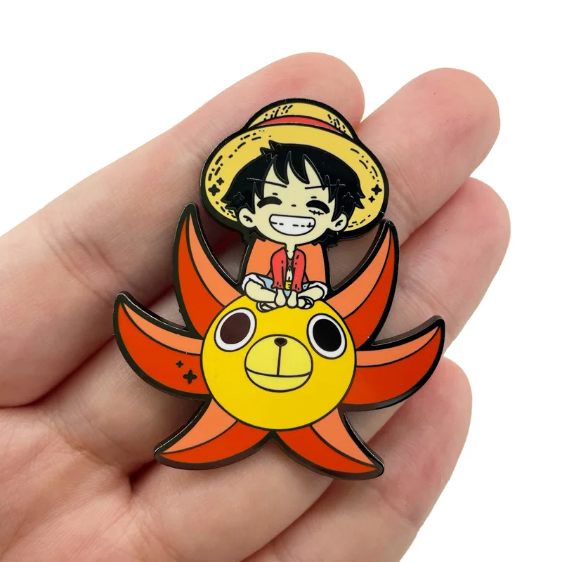 New Japanese Anime One Piece Film Red Cartoon Brooches Badge Luffy Nami  Chopper Jinbe Burukku Brooch Pin - Animation Derivatives/peripheral  Products - AliExpress