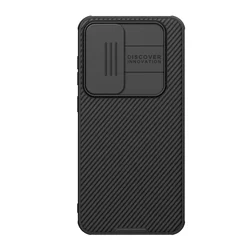 Nillkin CamShield Case with Slide Camera Protection and Privacy Lens Cover for S24 FE (Camshield Black)