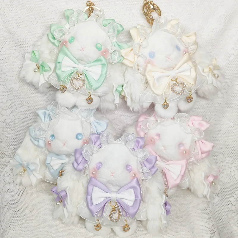 Macaron Rabbit Pendant Lolita Rabbit Bow Key Chain