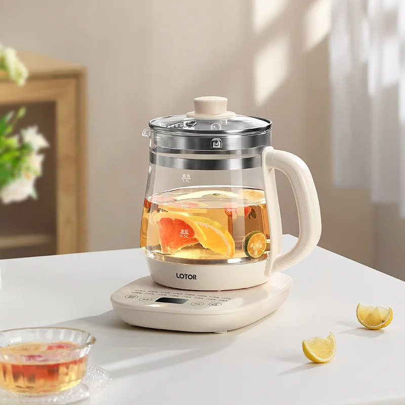 

Small Raccoon Health Large Capacity Household Multi Functional Automatic 1.5L Tea Brewer Insulation Integrated Glass Water