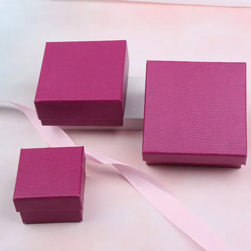 12-Pack Bulk Rose Red Gift Boxes Bracelet JewelryPackaging Box Valentine's Day Wedding Party Necklace Ring DIY Creative Case Box