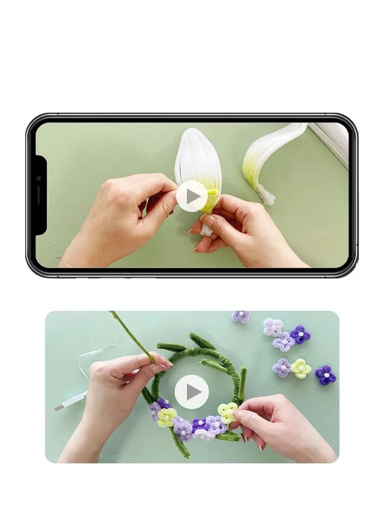 릴리 오브 더 밸리 야간 조명 수제 DIY 재료, 인공 꽃, 홈 장식, 테이블 램프, 발렌타인, 크리스마스, 생일 선물