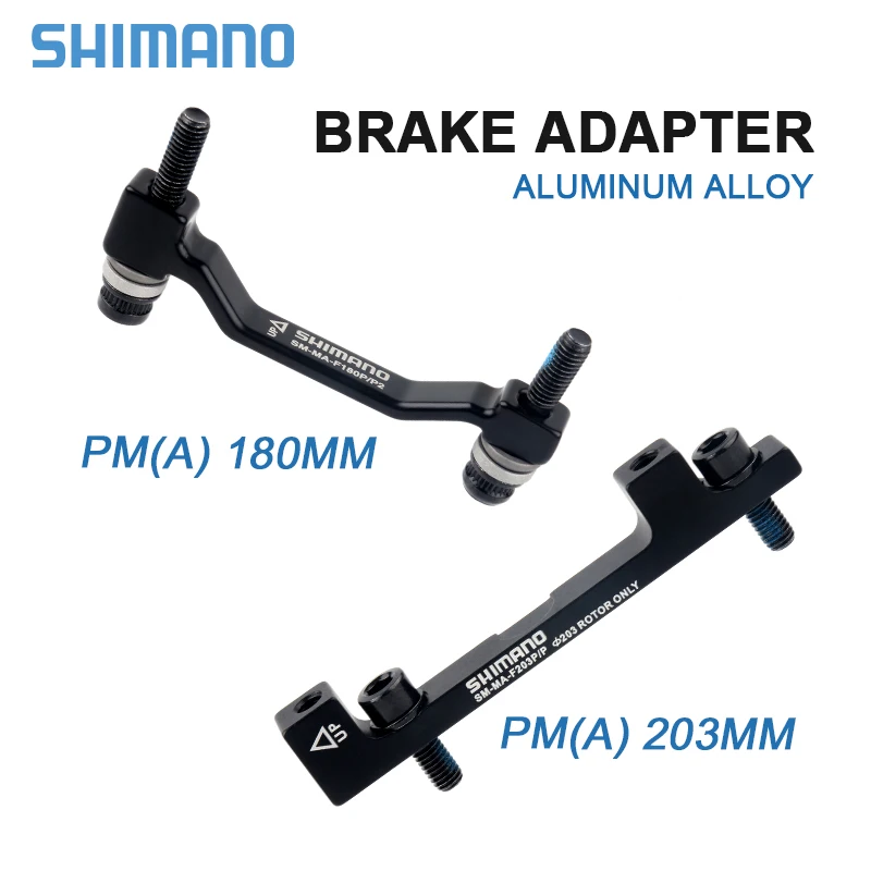 SHIMANO MTB Hydraulic Disc Brake Adapter PM A 180/203mm Mountain Bike Ultra Light Brake Disc Adapter for 180 203mm Rotor Adapter