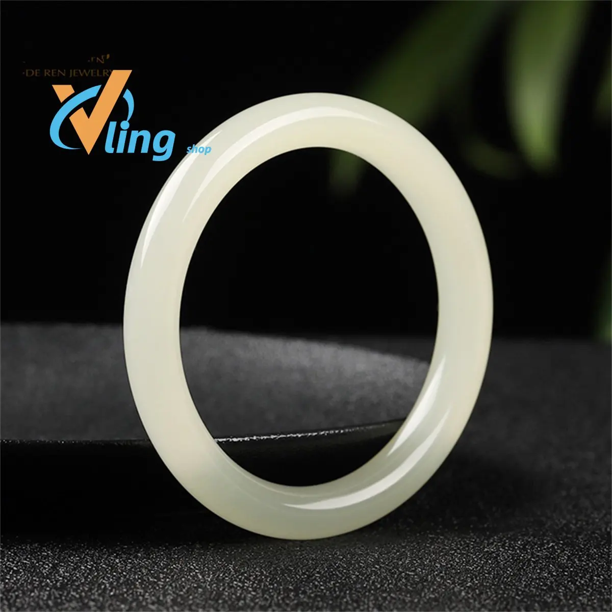 Afghanistan Blue And White Jade Round Bracelet Women's Jade Bracelet Manufacturer Jade Bracelet Bracelet Wholesale