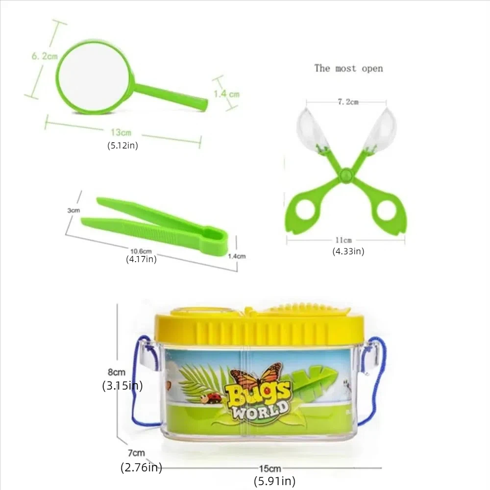 With Magnifying Glass Outdoor Nature Exploration Tool Transparent Waterproof Camping Kit & Bug Catcher Kit Wear Resistant