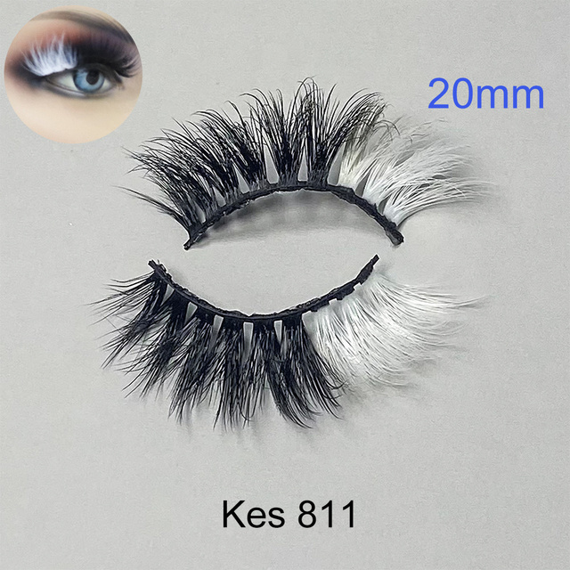 Mix Color False Lashes Ombre Natural Long Colorful Eyelashes Bulk Dramatic Makeup Fake Lash Party Colored Lashes Wholesale