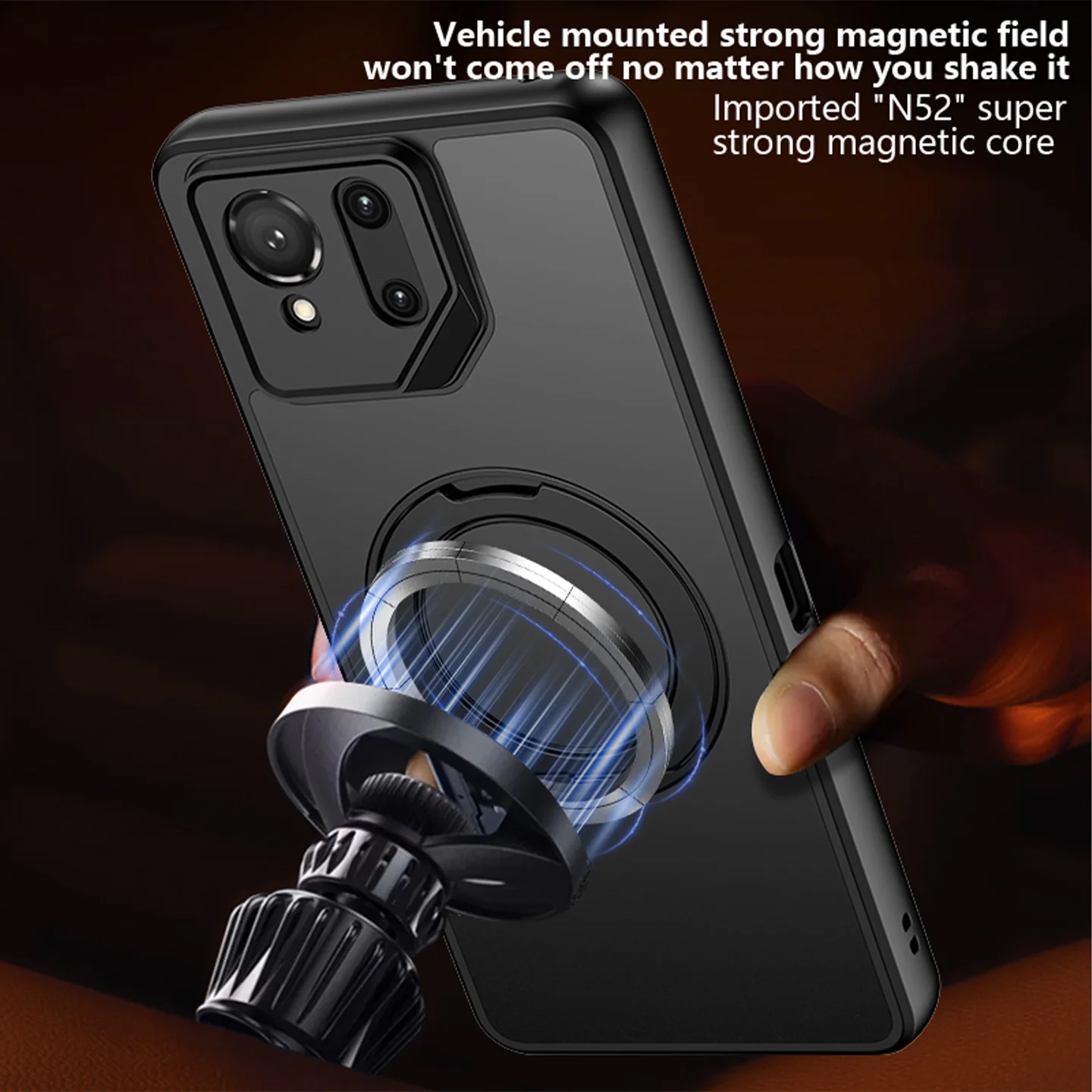 ASUS ROG Phone 9 Pro Magnetic Protective Case with Ring Stand