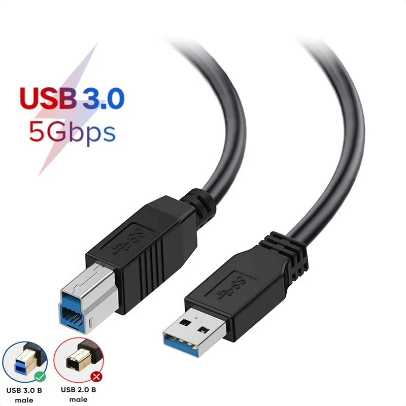 USB 3.0 케이블 USB 3.0 타입 A에서 타입 B 케이블로 변환 USB 3...