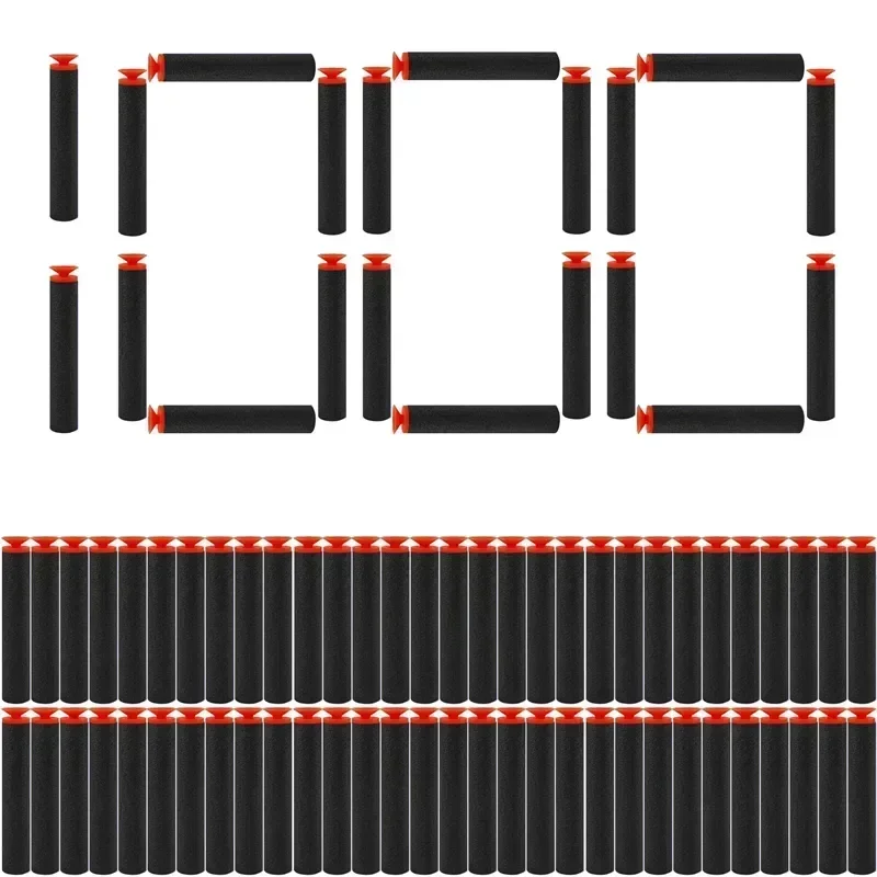 

Black Sucker Head Bullets 7.2cm for Nerf N-strike Elite Series Blasters Foam EVA Refill Darts Kids Toy Guns Accessories