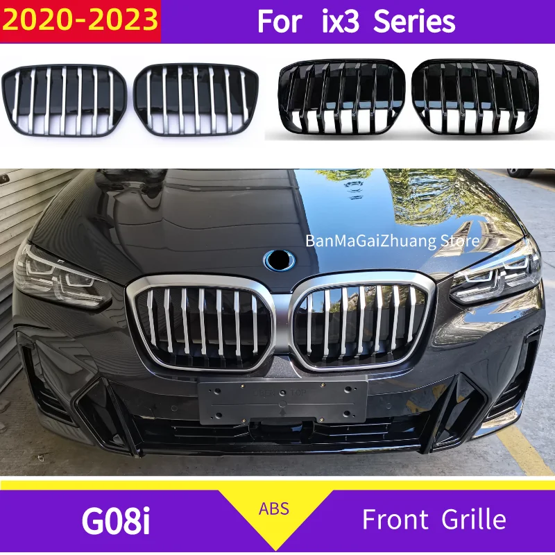 2-PCS-Front-Bumper-Kidney-Grille-For-BMW-ix3-Series-G08i-2020-2023-full ...