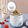 Smokeless Multifunctional 0.5L Mini Electric Oil Fryer Oven French Fries Chicken Frying Pot Grill Fried Fish Hotpot Machine EU 1