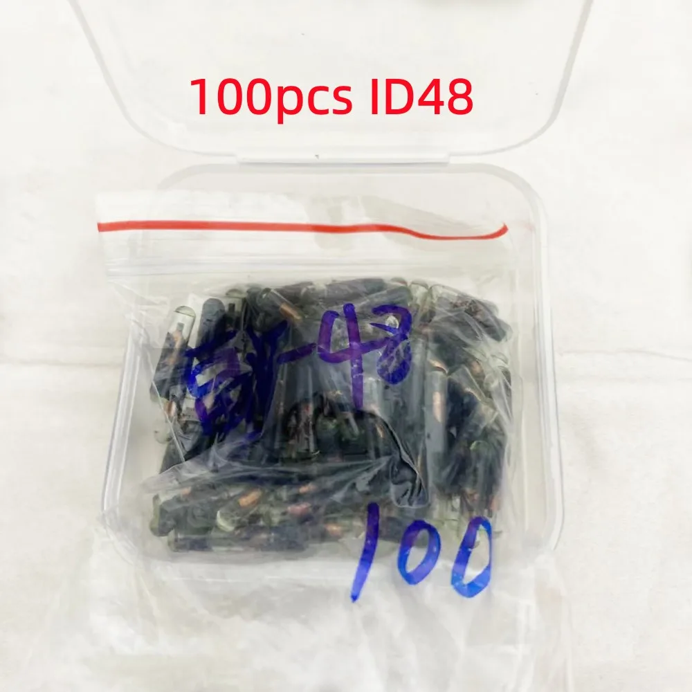 10 20 30 40 50 100pcs Unlock Glass ID48 Chip New Bland Oem Immo Transponder ID48 Cloneable Xhorse ID48 Chip for Mini Key Tool