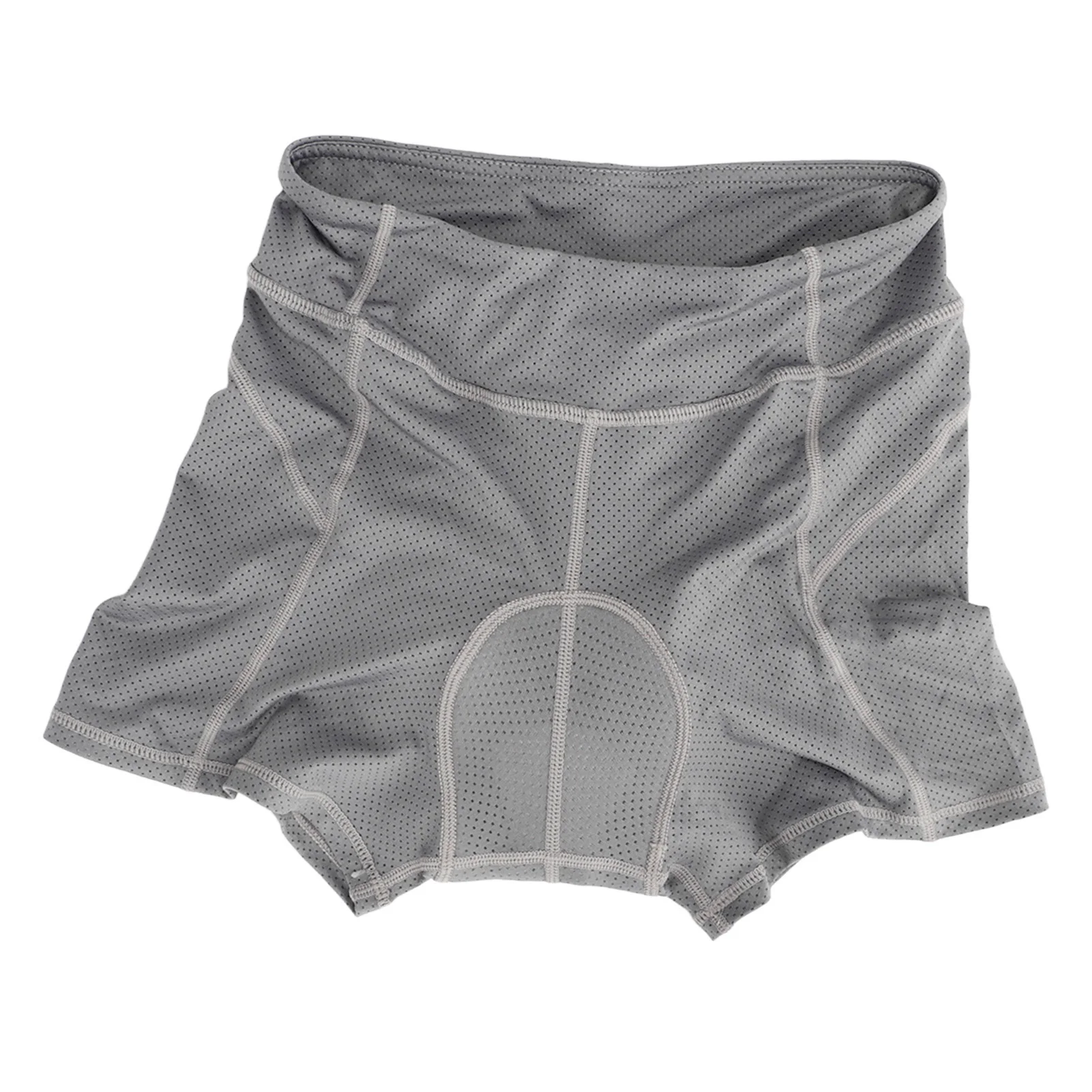 Cycling Undershorts Shockproof Cycling Underwear 3D Silicone Pad Fine Cutting Polyester Quick Drying Gray for Outdoor