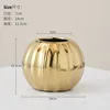 Golden Pumpkin Vase Ceramic Vase Decoration Table Decoration Pumpkin Flower Pot living room decoration  ceramic vase nordic vase 4