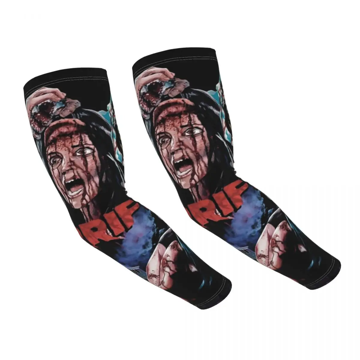 

Cooling Terrifiers Halloween Horror Movie Arm Sleeves Women Men Sports Compression Tattoo Cover Up for Football