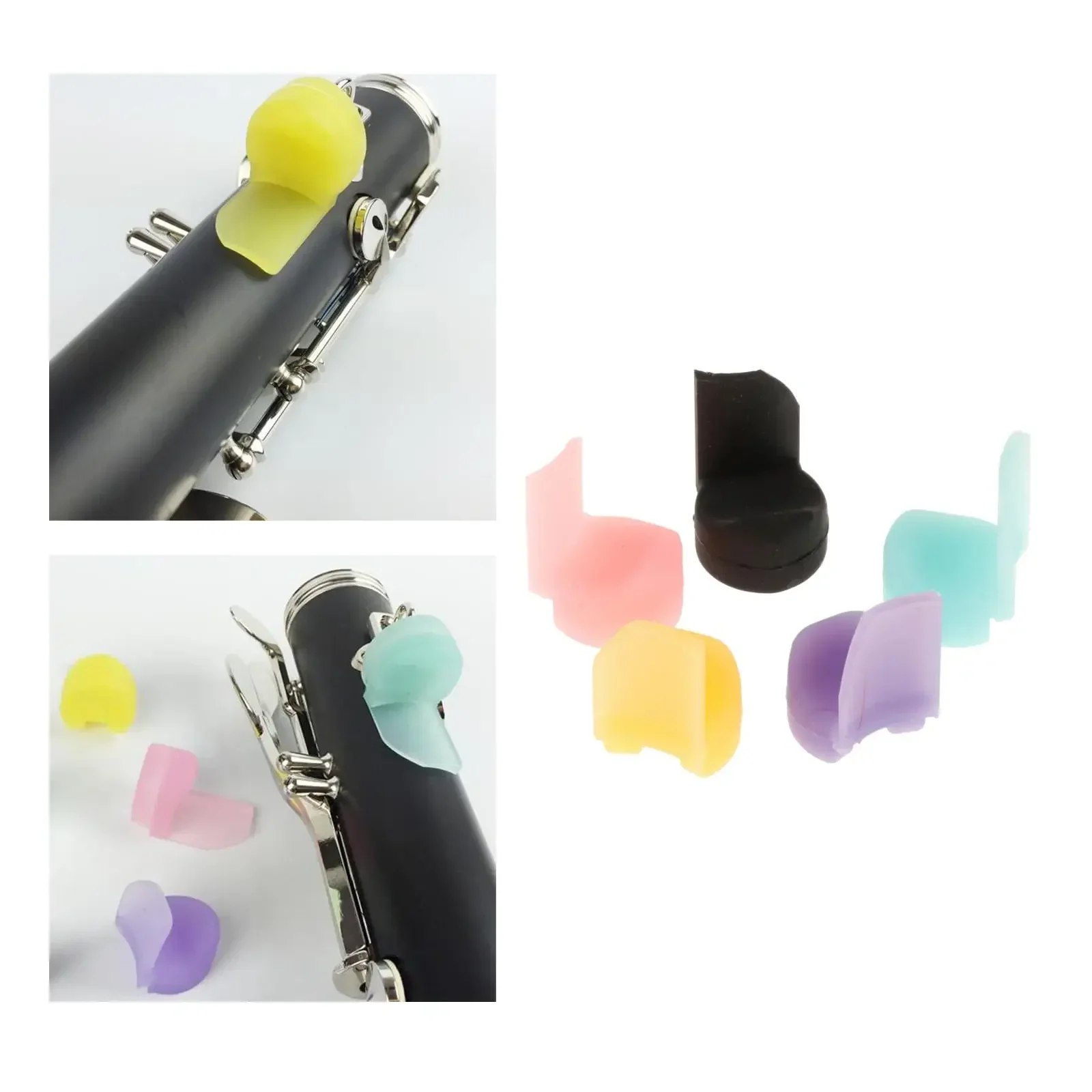 5 PCS Clarinet Thumb Rest Finger Holder Comfortable Mouthpiece Cap Pads for Clarinet Oboe Woodwind Instrument Parts